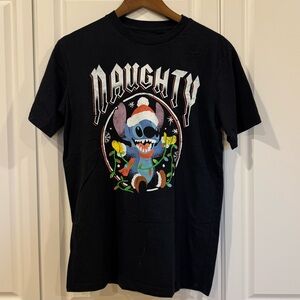 Disney Stitch Black Holiday T-Shirt